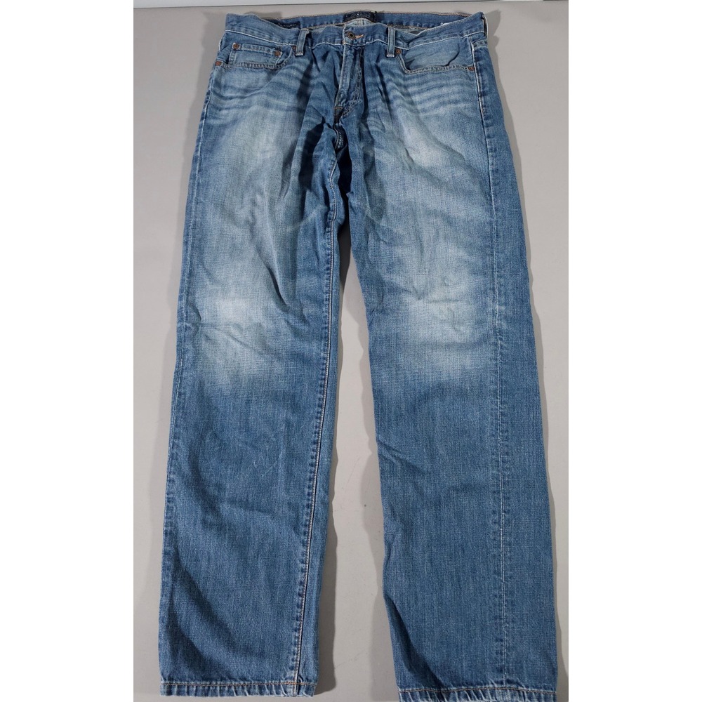 Lucky Brand 221 Original Straight Jeans Mens 38x34‎ Blue Handcrafted Denim